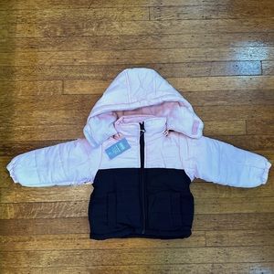 New Operation Warm Girls Lined Removable Hooded 2-Toned Coat Size 2T